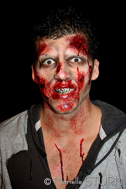 Zombie (sans prothèse) - Halloween 2014