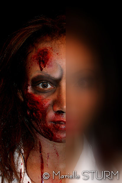 Semi Zombie - Semi Beauté (côté zombie) - Halloween 2014
